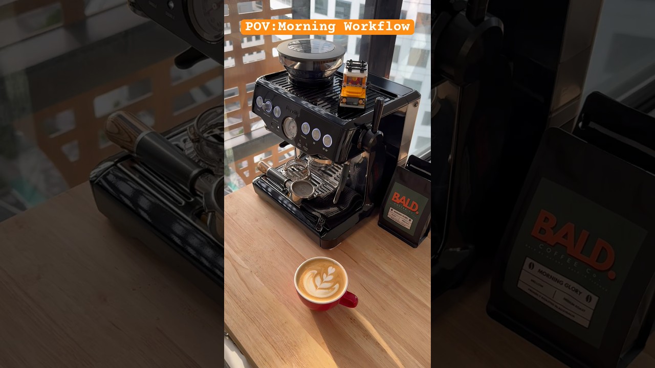 Morning Coffee Workflow #coffee #barista #coffeeart #latteart #breville #satisfying #australia