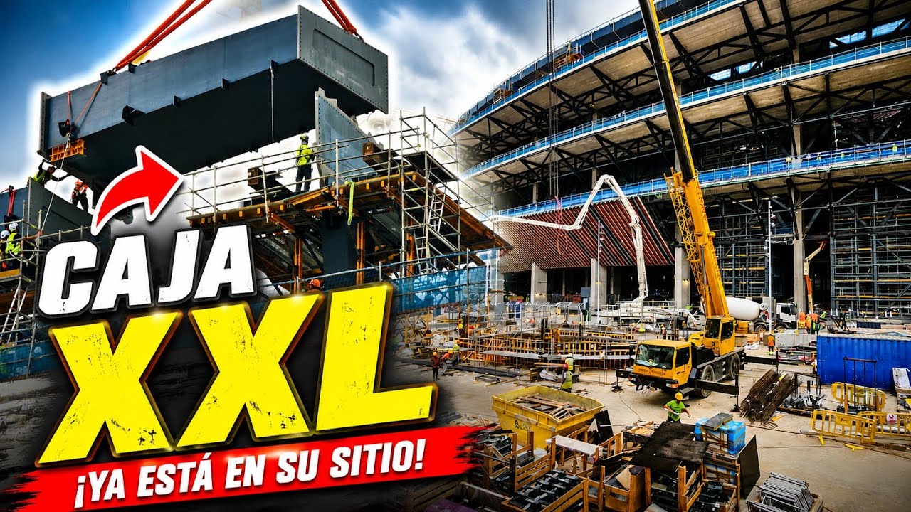 El Camp Nou recibe una CAJA XXL y m&aacute;s sorpresas.  Obras en el Camp Nou. 