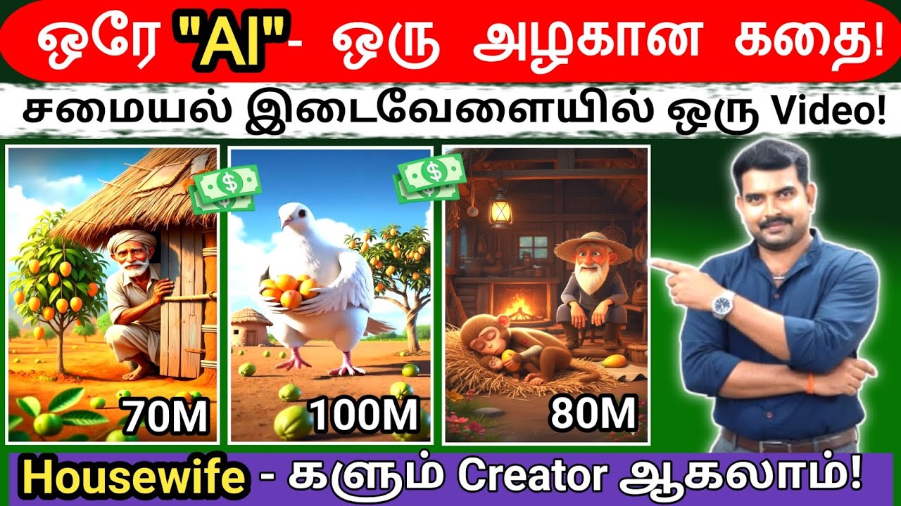 How to Create 3D Animated Story Video Using AI in Mobile (Tamil) | Text to video ai free