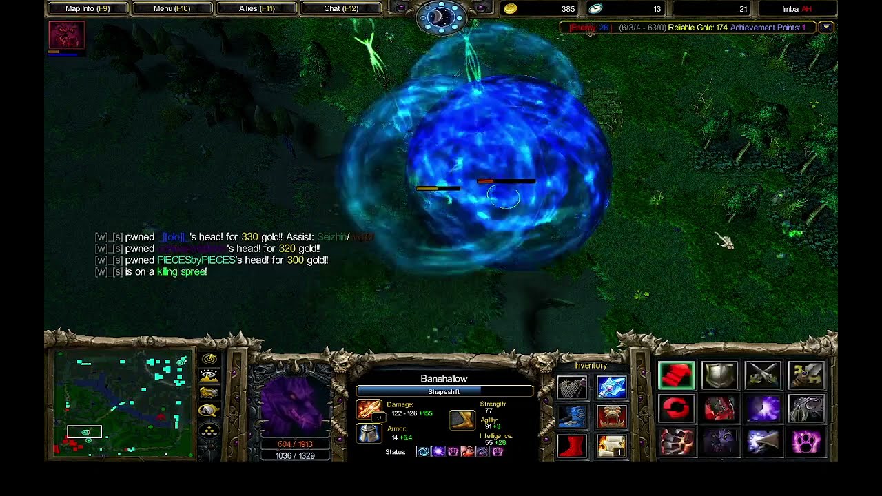 Wolf Turning Spirit with Lycanthophy | Let's Play Dota Imba Legend 2018 | Warcraft 3 Custom Map