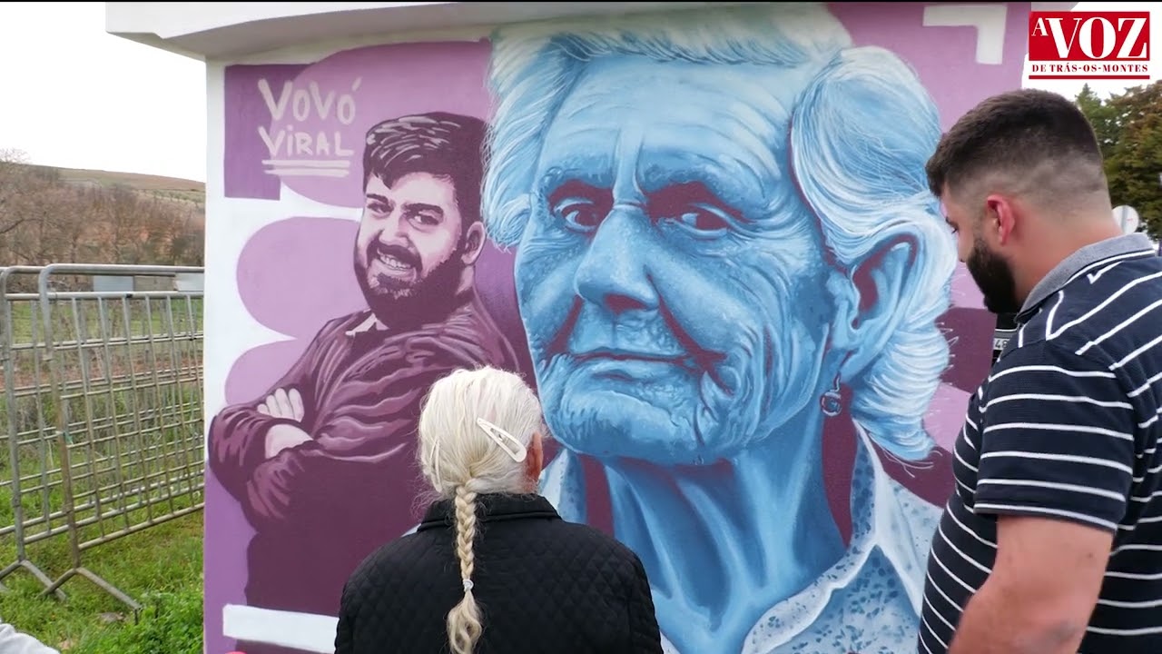 Vovó Viral eternizada em mural