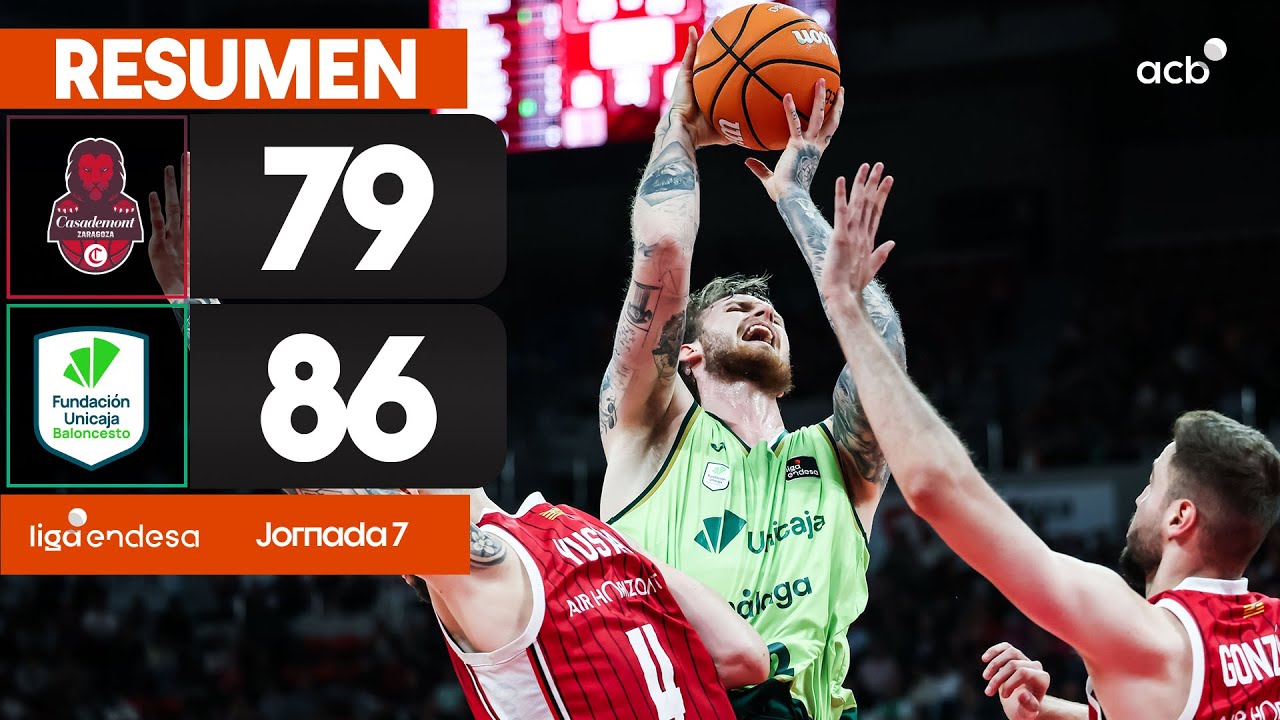 Casademont Zaragoza - Unicaja&nbsp;(79-86) RESUMEN | Liga Endesa 2025-26