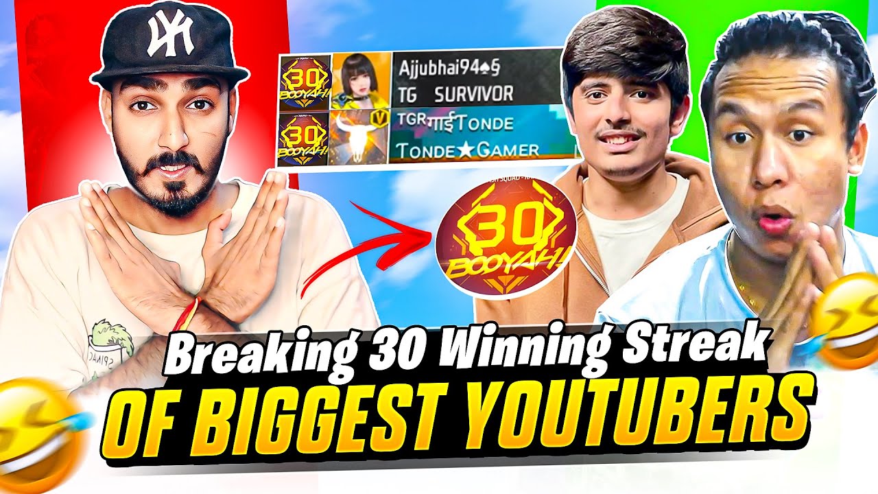 I Broke 30 Winning Streak Of AjjuBhai  😵 भाई तो पागल हो गये - GARENA FREE FIRE MAX