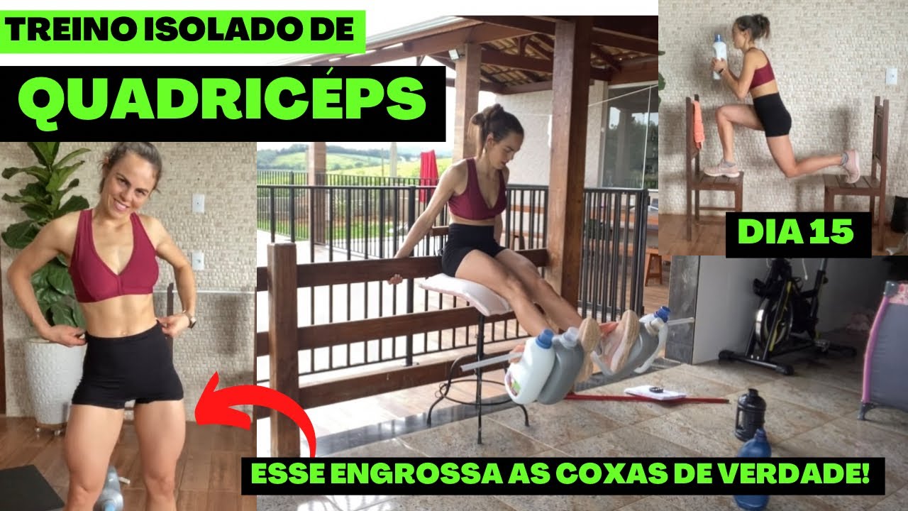 Desafio corpo de academia em casa! Treino de QUADRÍCEPS isolado pra crescer as coxas!