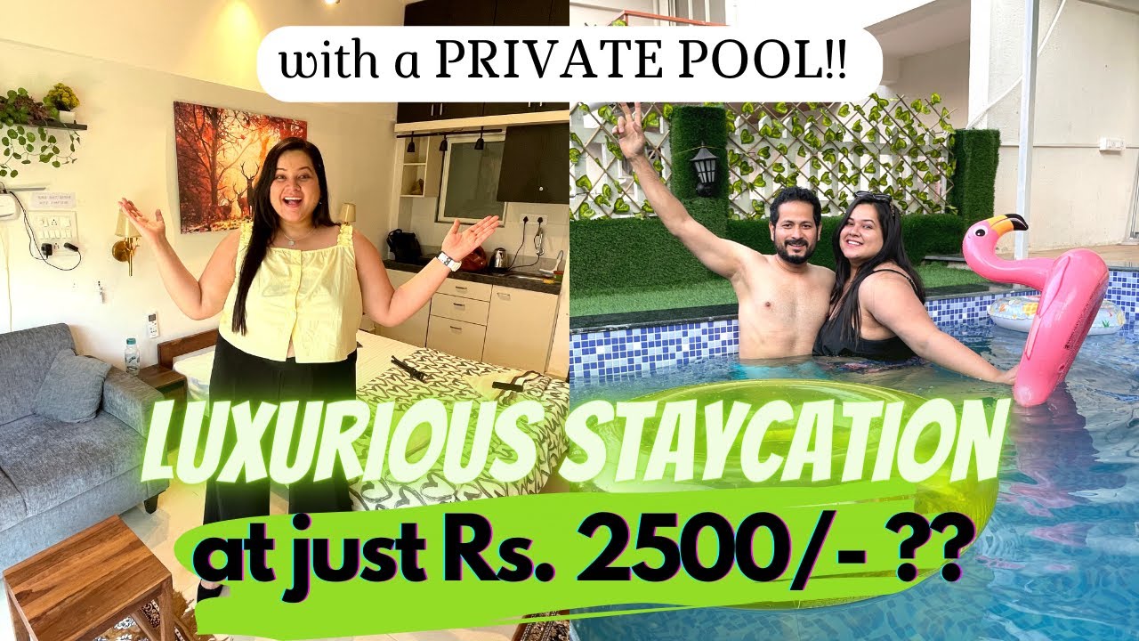 LUXURIOUS STAYCATION AT JUST Rs. 2500/- 🤑🏖WITH A PRIVATE POOL 📣 KARJAT📍AFFORDABLE AIRBNB 🤑