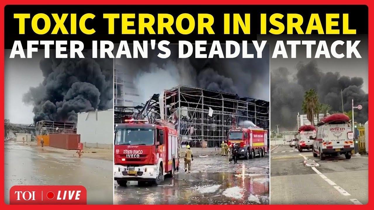 Israeli Sky Turns Black After Iran Destroys Chemical Hub; Massive Fire Prompts Emergency Evacuation