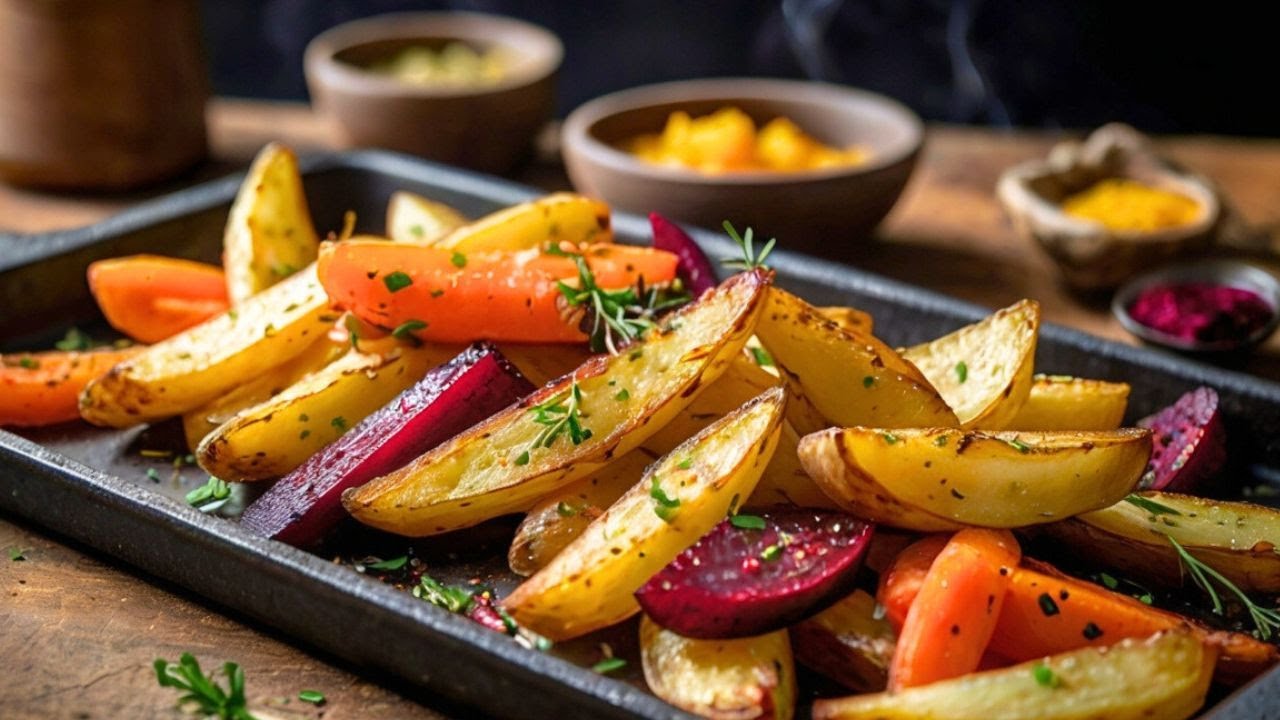 Warum kannte ich dieses Rezept vorher nicht? Sehr lecker und gesund - Wurzelgem&uuml;se aus dem Ofen