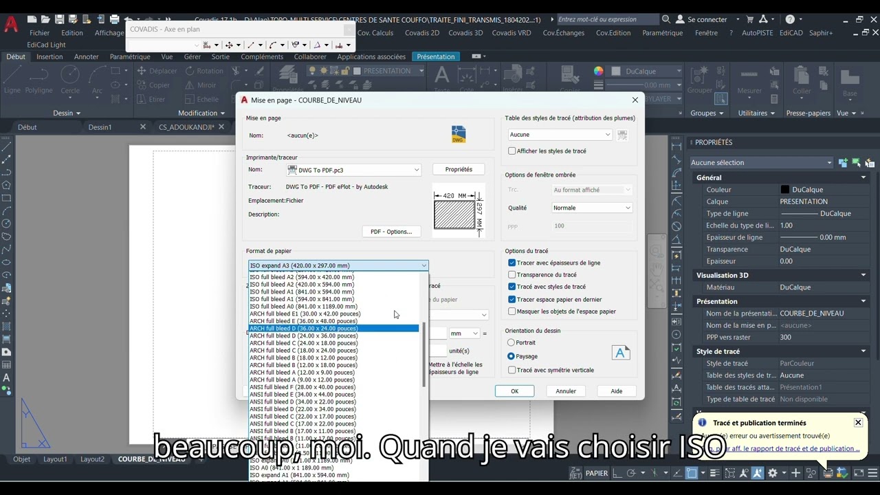 Mise en page dans Autocad