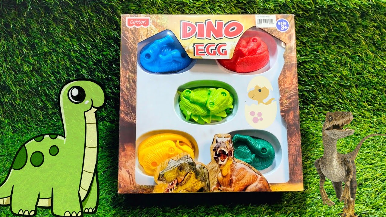Unboxing Telur Dinosaurus, Brontosaurus, T-rex, Parasaurolophus