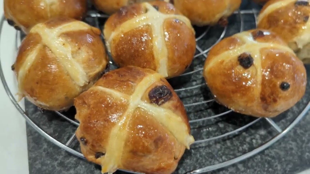 Delicious sourdough hot cross buns, you'll never want to buy shop bought again!