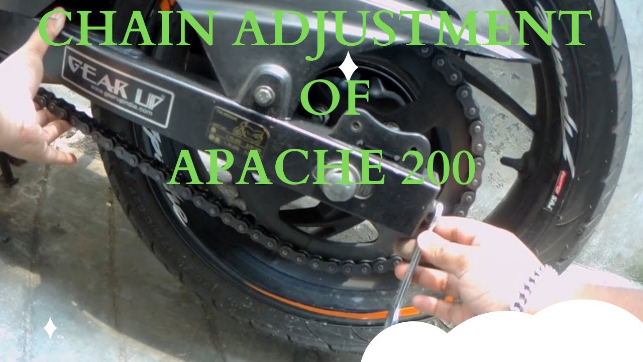 CHAIN ADJUSTMENT ||| TVS APACHE RTR 200 4v