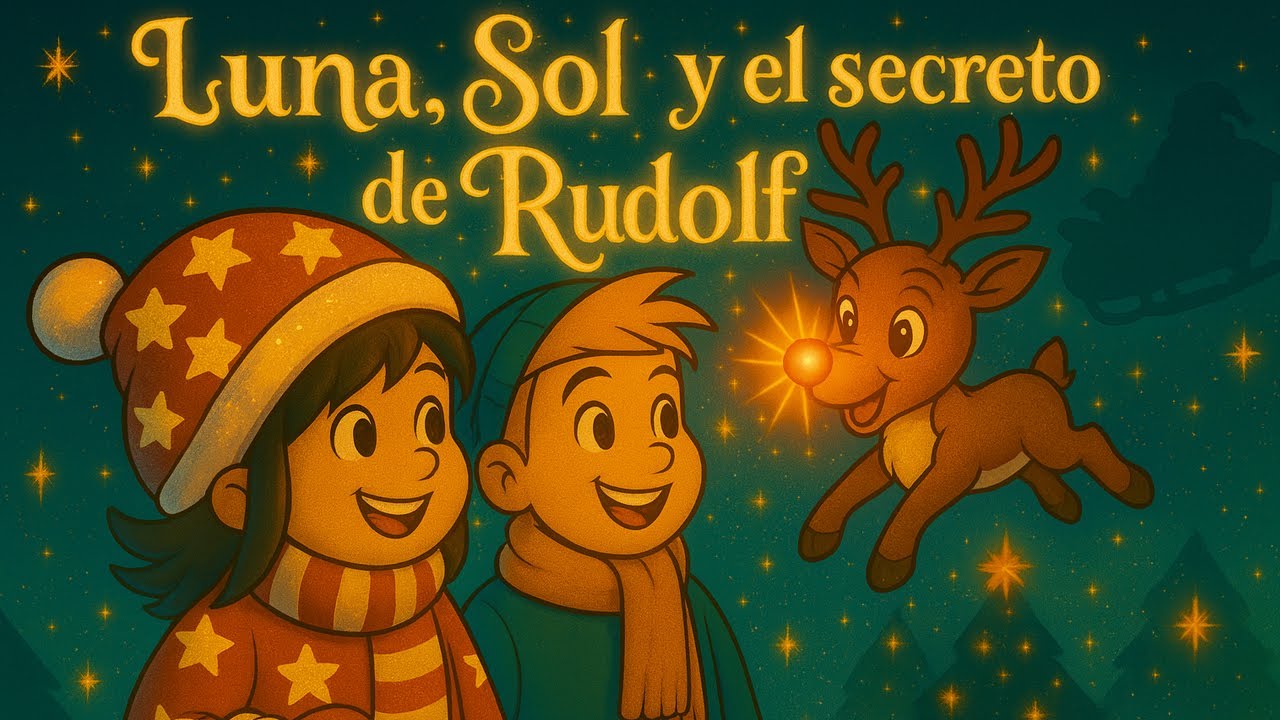 ✨🦌 Luna, Sol y el secreto de Rudolf 🎄 | Cuento Infantil de Navidad ⭐ | Cuentos de Luna y Sol
