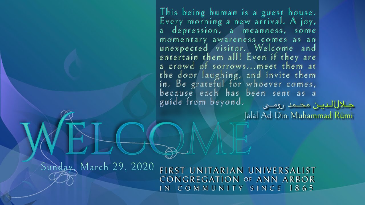 UUAA Worship Service - 3/29/2020