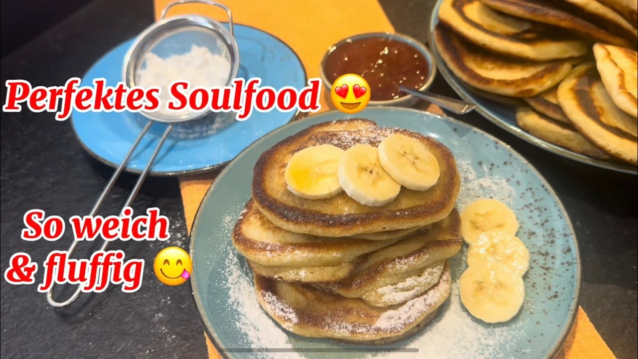 🥞 DIESE fluffigen Pancakes machen definitiv glücklich😍in 20 Min einfach megalecker & schnell gemacht