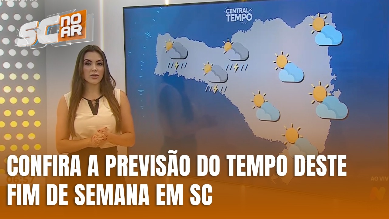 Confira a previsão do tempo deste fim de semana em SC