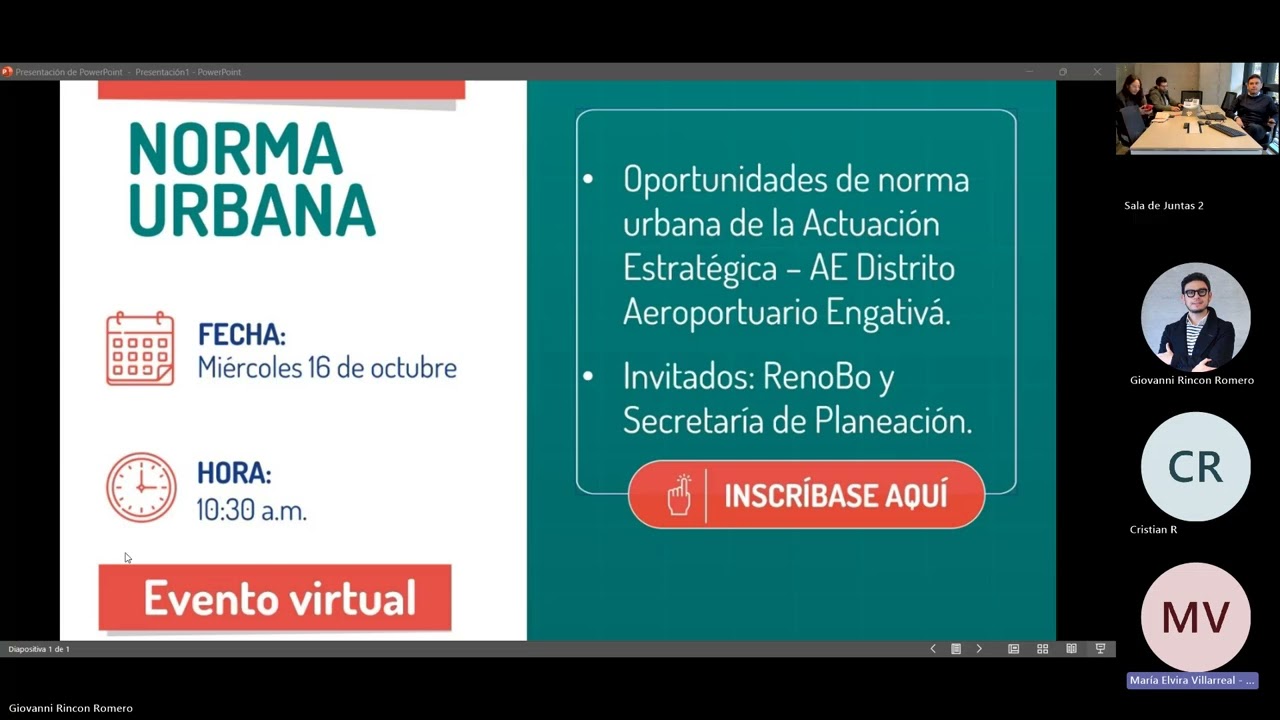 Actuación Estratégica – AE Distrito Aeroportuario Engativá.​ RenoBo, 16 de octubre