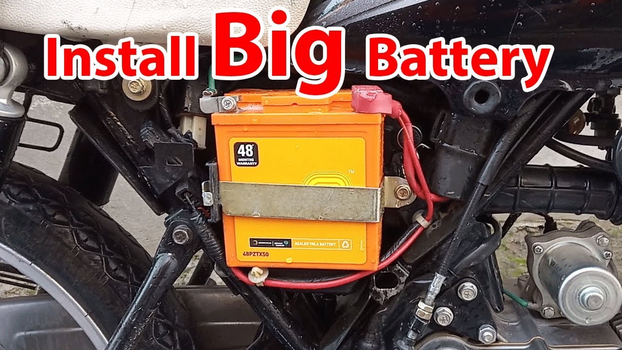 install big battery in bike