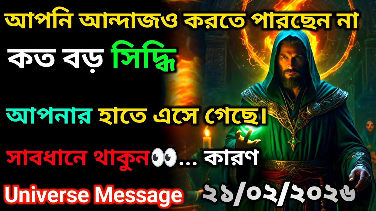 ২১ ফেব্রুয়ারি  তুমি কল্পনাও করতে পারো না… কত বড় সিদ্ধি 🔱। সাবধানে থেকো 👀| Universe Message Today