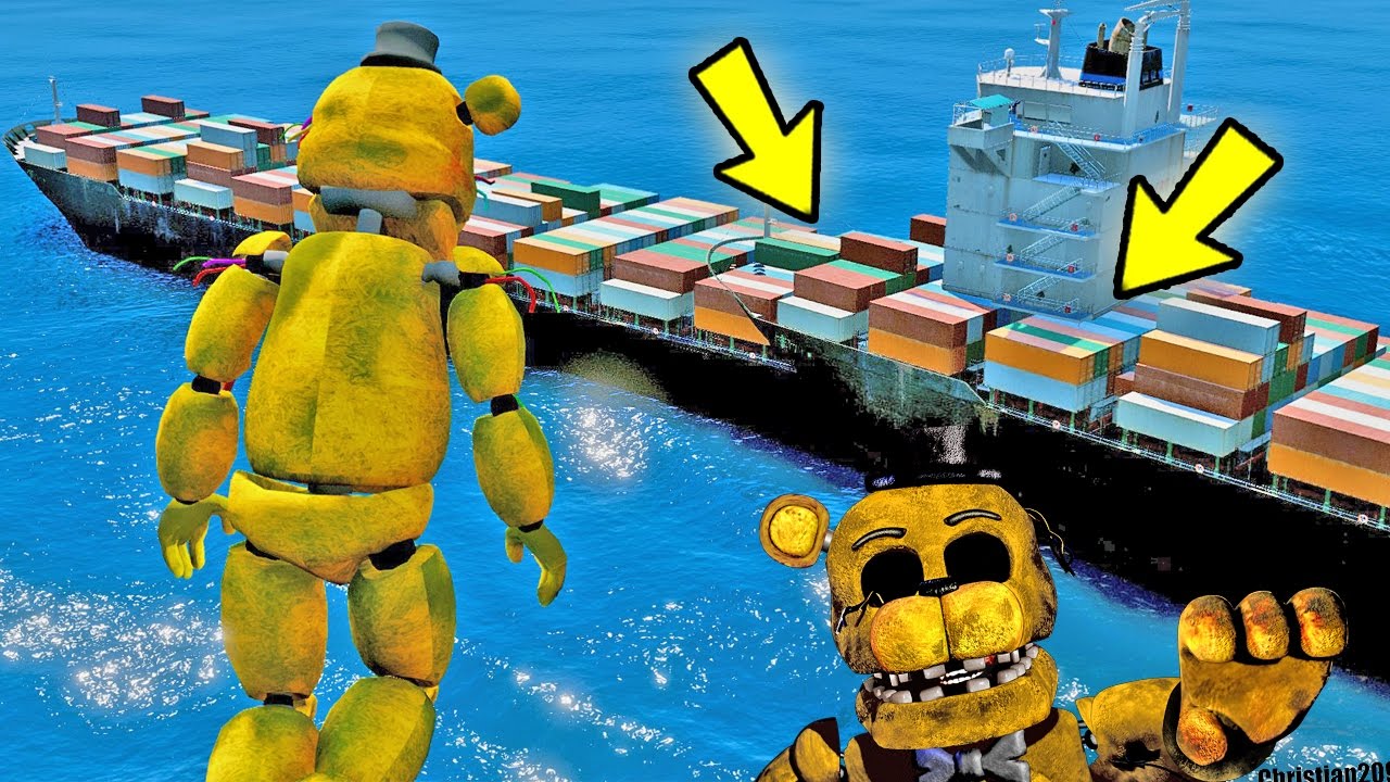 ANIMATRONICS IRON GOLDEN FREDDY vs MAIOR NAVIO | GTA V FIVE NIGHTS AT FREDDY`S