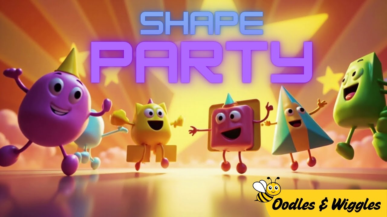 🎉 Shape Party Song for Kids | Learn Shapes with Dancing Circle, Square, Triangle & More! 🎶