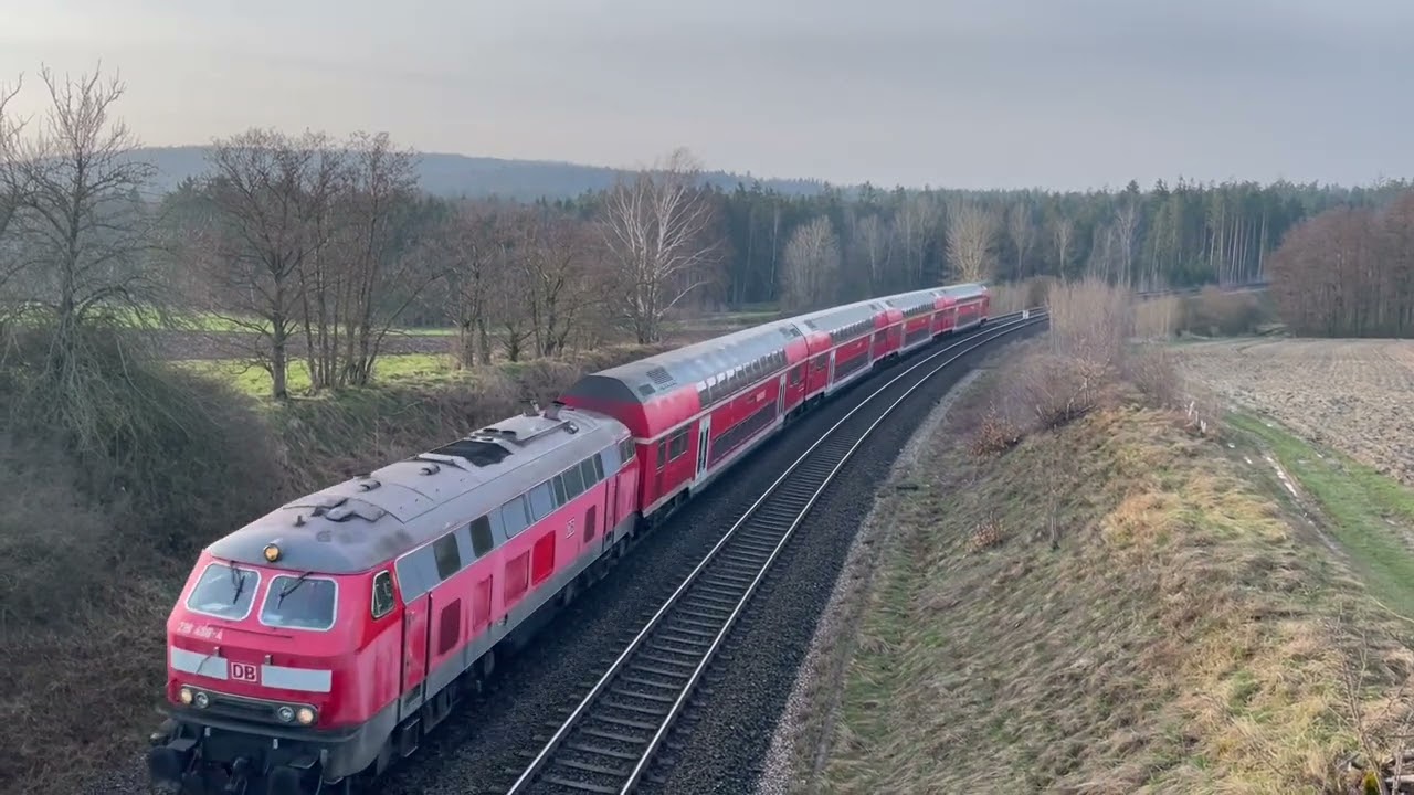 RegionalExpress RE 2 mit BR 218 Hof - München