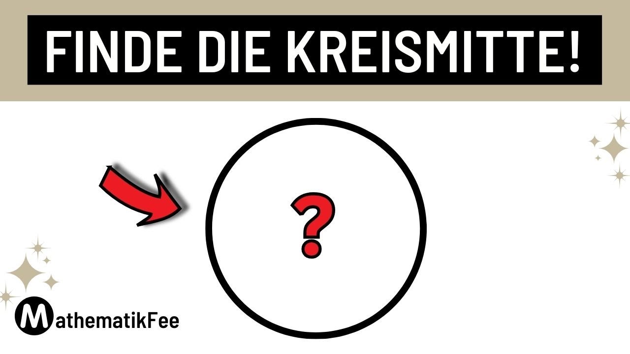 Du wirst nicht glauben - Es gibt 3 MÖGLICHKEITEN, den Mittelpunkt eines Kreises zu konstruieren!