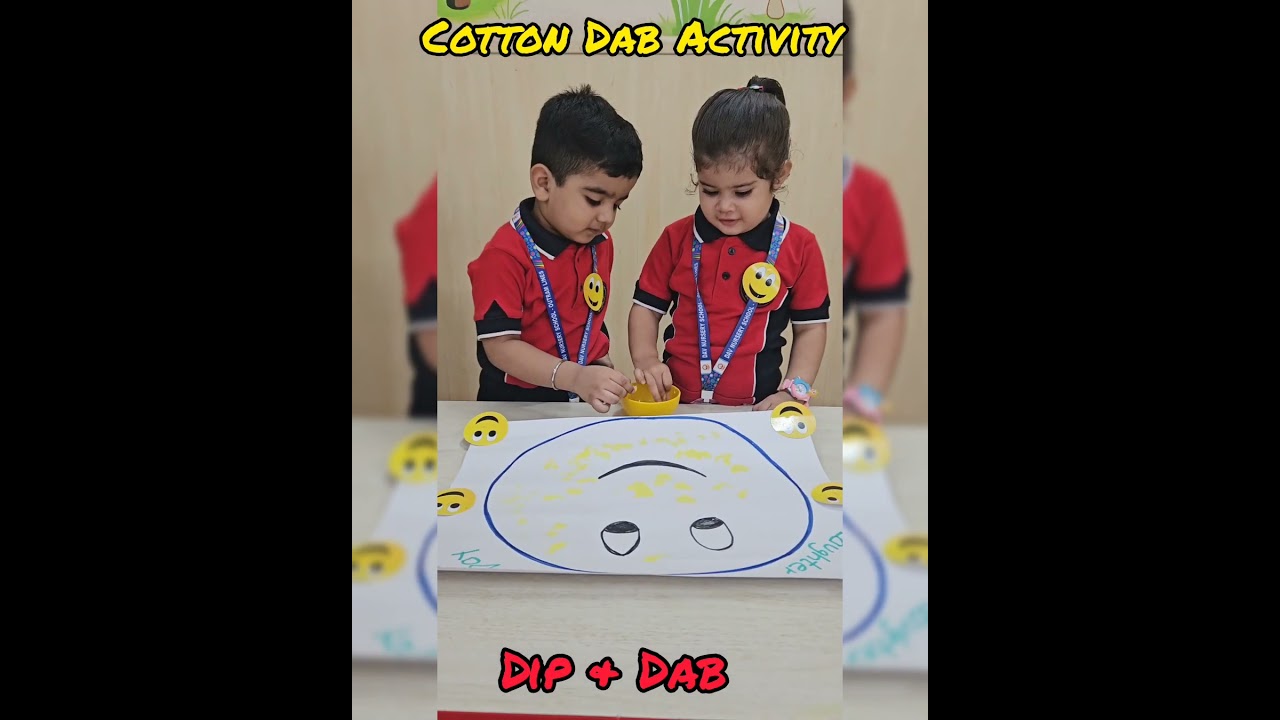 Cotton Dabbing Activity  for play group #shorts  #viral  #shortsvideo #viralvideos #classactivity