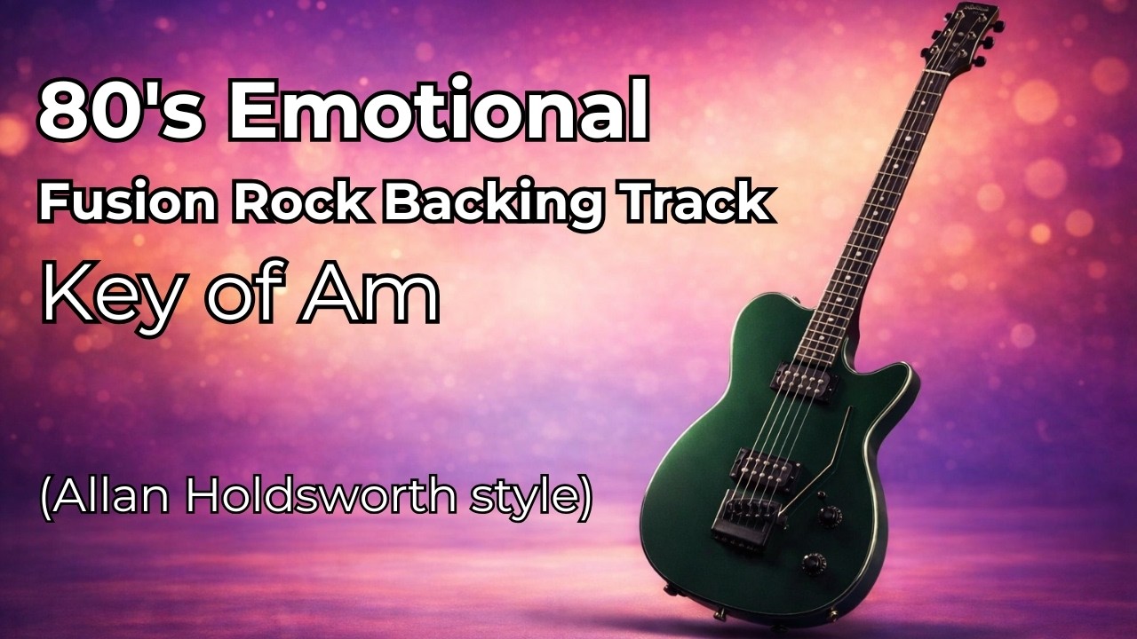 Emotional 80's Fusion Backing Track - Key of Am (Allan Holdsworth style)
