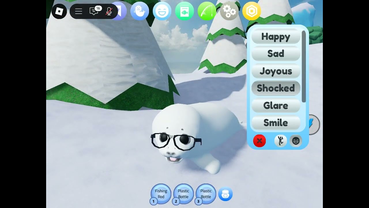 I found this super cute seal game in roblox! :3