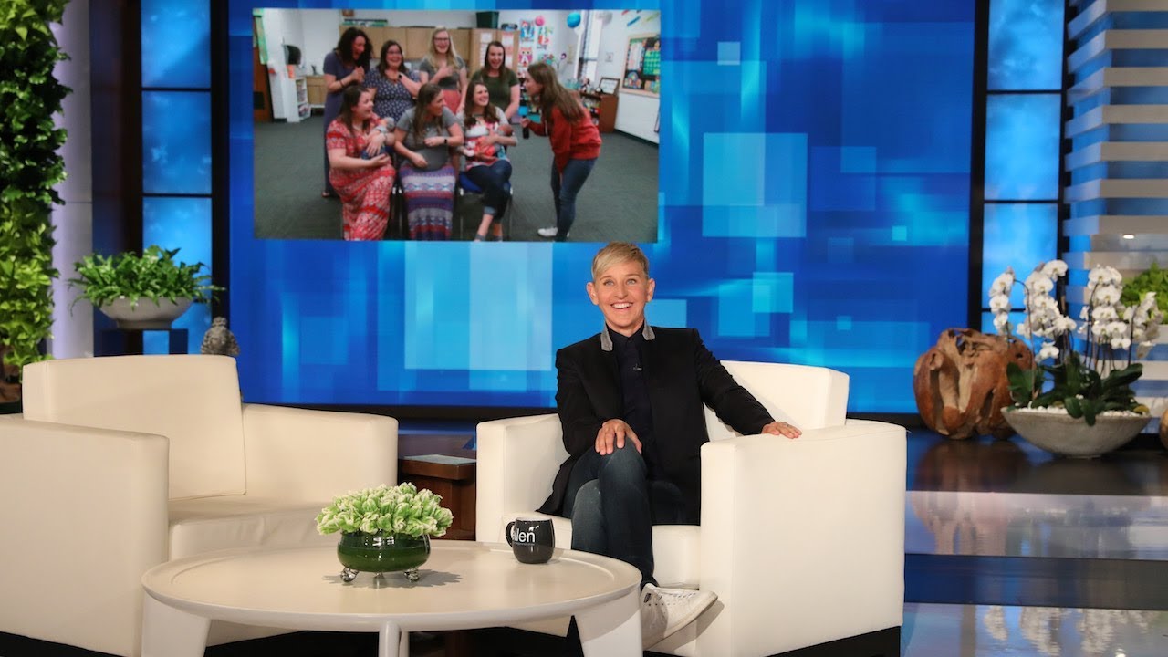 Ellen Invites Pregnant Teachers at Kansas School to Mother's Day Show