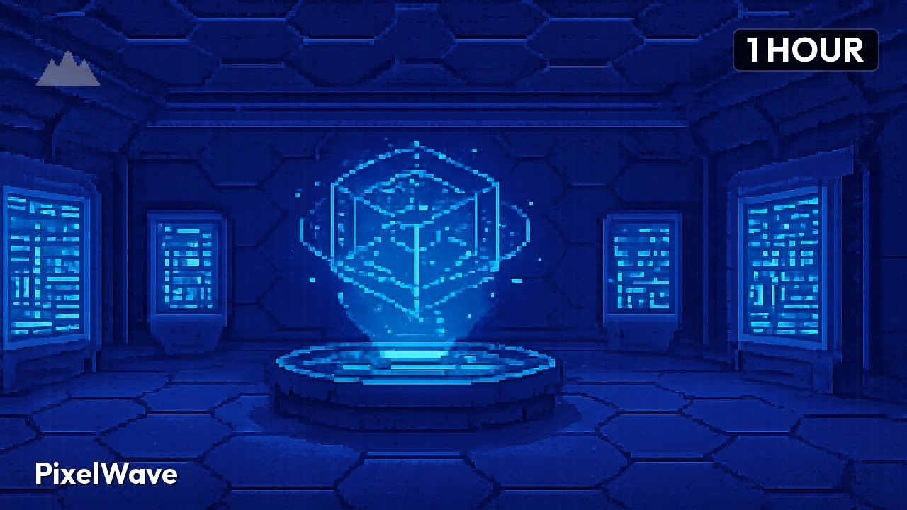 Geometric Research Facility | Dark Synthwave for Cyberpunk Coding & Deep Focus