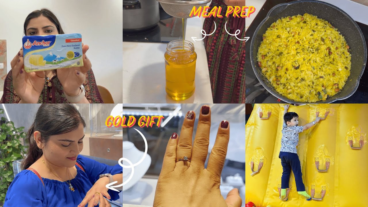 इंडिया जाने से पहले Meal Prep: Homemade Ghee, Poha | Gold Gift For My Birthday | Real Homemaking