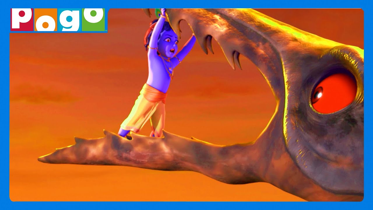 Little Krishna 🪈| Bakasura Strikes Vrindavan!🫨| Hindi Cartoon | Kids Stories | @PogoChannel