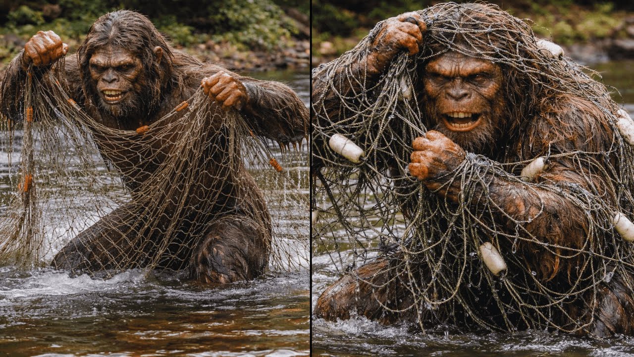 Fisherman Caught A Bigfoot In A Fishing Net, But Then The Unexpected Happened - Sasquatch Story