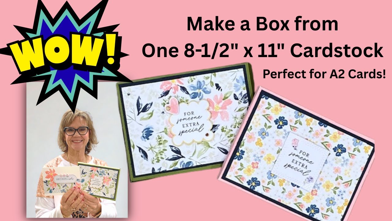 One Sheet Gift Box for 8-1/2" x 11" Paper - Perfect for A2 Cards!