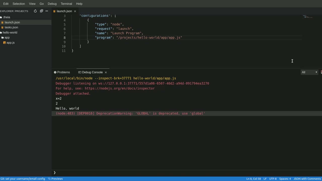 Filter debug console + integrated terminal