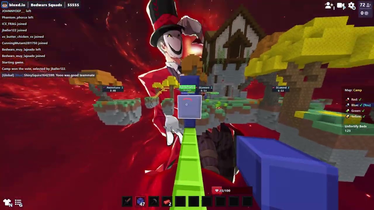 Bloxd.io NEW UPDATE! In Bloxd.io BedWars! *HACKER*