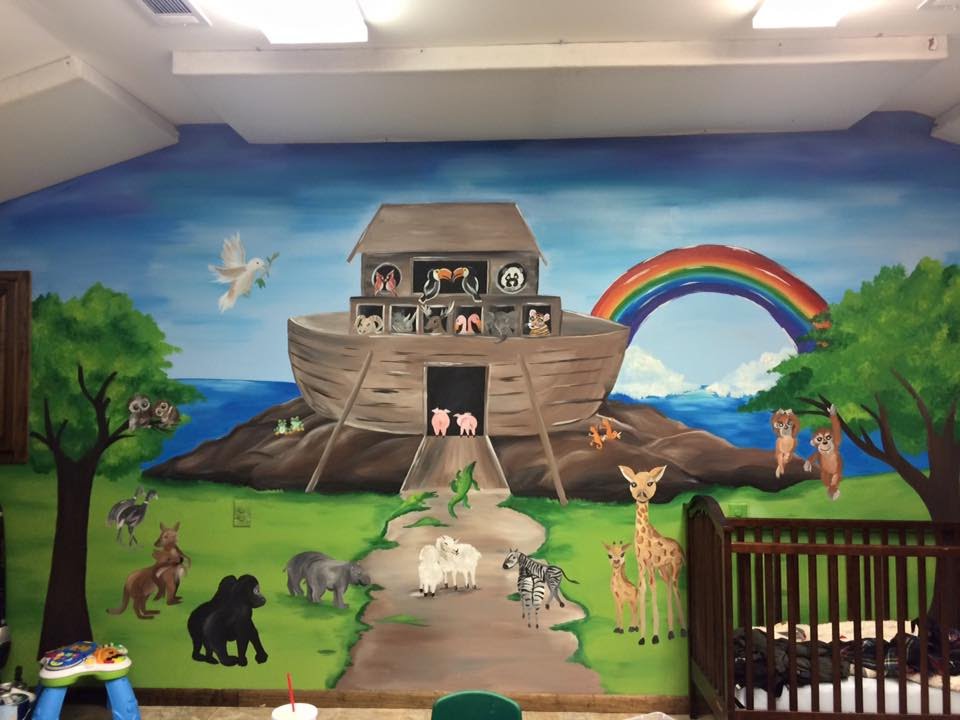 Noah's Ark Nursery Mural by Vintage Voisin