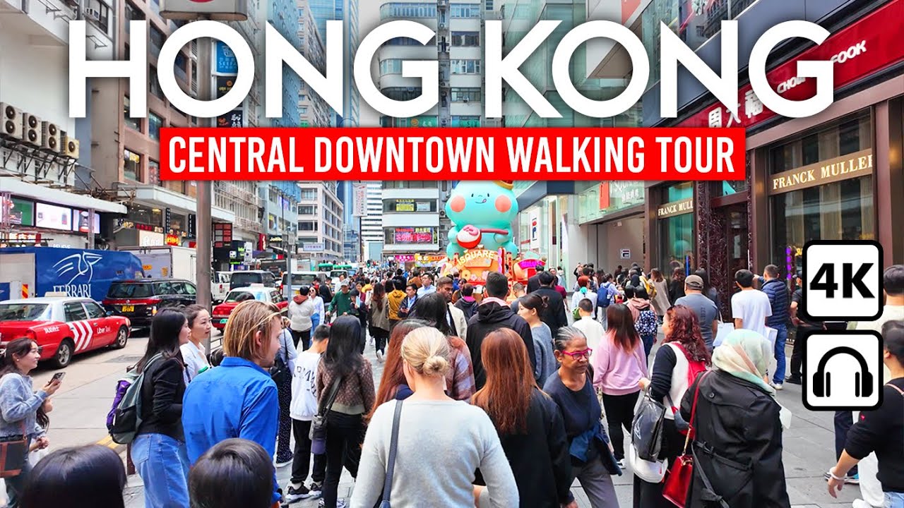 HONG KONG 🇭🇰 4K Walking Tour 2024 | Central District & Nathan Road Shopping Street
