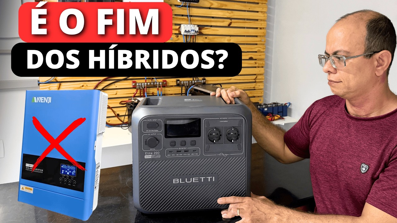 Bluetti ELITE 200 V2 Ligando AR CONDICIONADO com Placa Solar