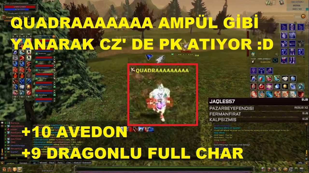 QUADRAAAAAAA - +10 Avedon +9 Dragonlu Warrioru İle Cz' yi Aydınlatıyor :D - Knight Online