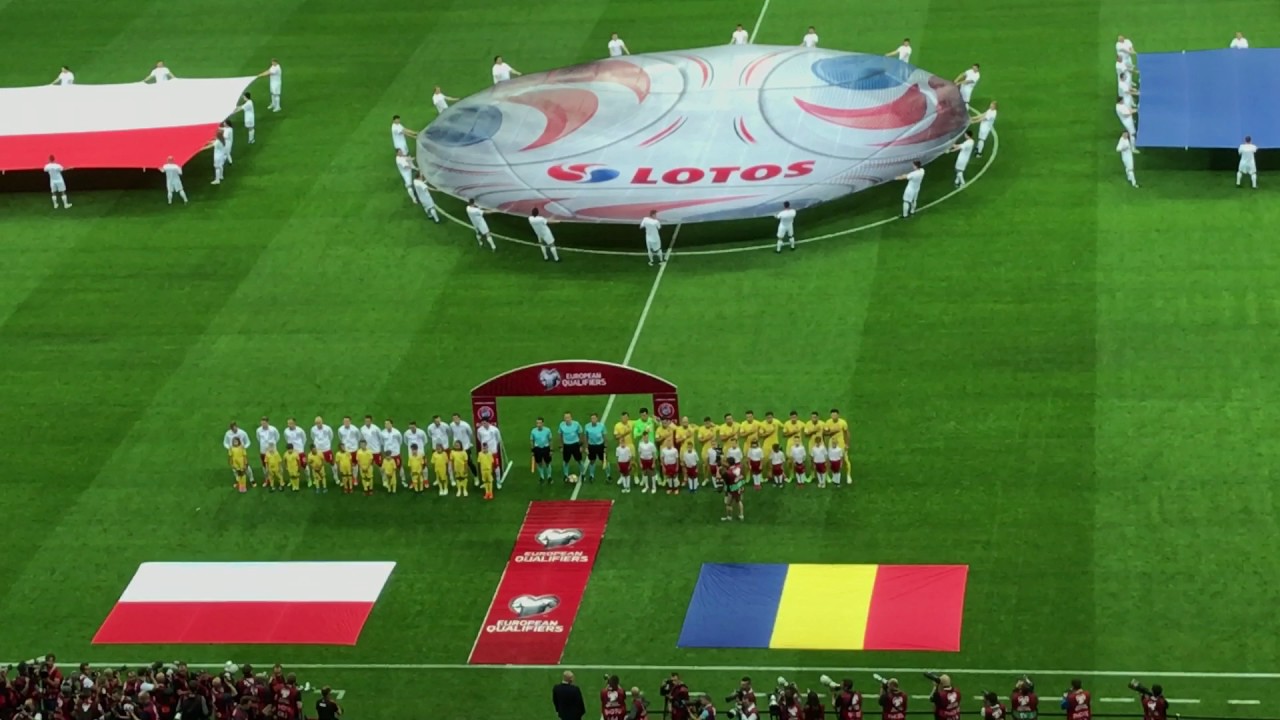 Hymn Rumunii (Romanian anthem) na meczu Polska Rumunia 10.06.2017