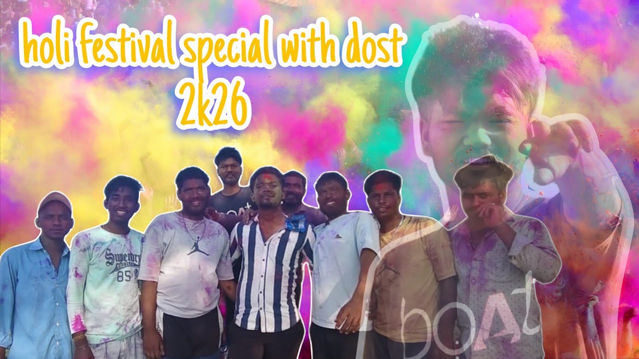 Holi festival special with dost 2k26 guys#ravisvlog #piya #rohan #vlogger #bloggerlifestyle #vlog