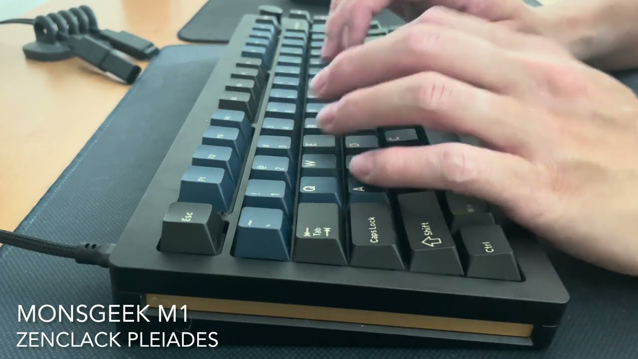 Zenclack Pleiades Switches on Monsgeek M1 | POM Plate | Typing Sounds