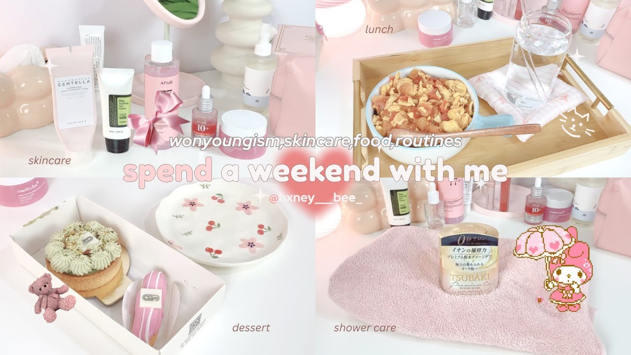 spend a weekend with me ♡ 𐙚 | pancakes, wonyoungism, Korean skincare, dessert, weekend 🧸