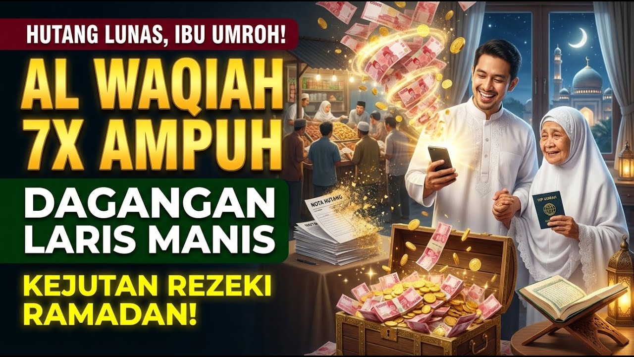 TERBUKTI LUNAS! Surat Al Waqiah 7x Penarik Rezeki Deras Ramadhan