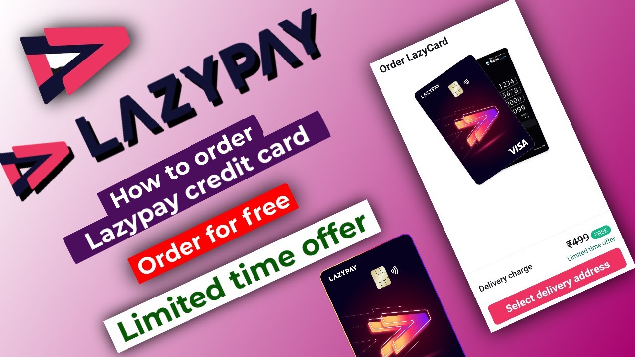 How to order Lazypay credit card | order online for free