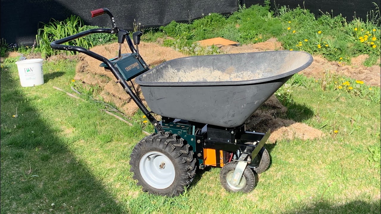 Самодельная электрическая тачка с приводом от снегоочистителя. «Dirt-E-Dump»