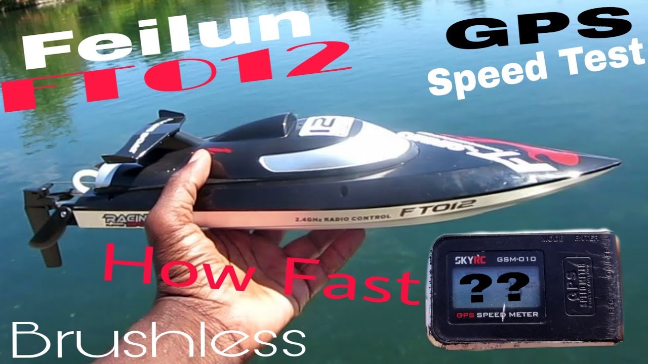 RC Boat GPS Speed Test (Feilun FT012 Brushless). Top secret Waterproof system🤣