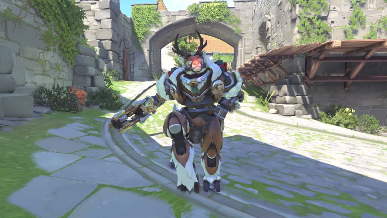 Orisa's Dressage Emote With Reindeer Skin in-game (PS5)